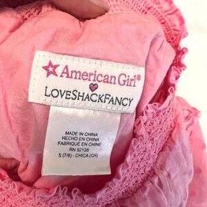 Love Shack Fancy x American Girl Girls Heart Print Ruffled Skirt Pink Size 7/8